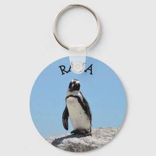 Personalized Name Penguin  Keychain