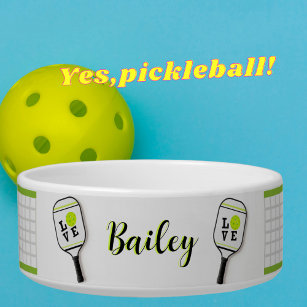 Personalized Name Pet Pickleball Theme  Bowl