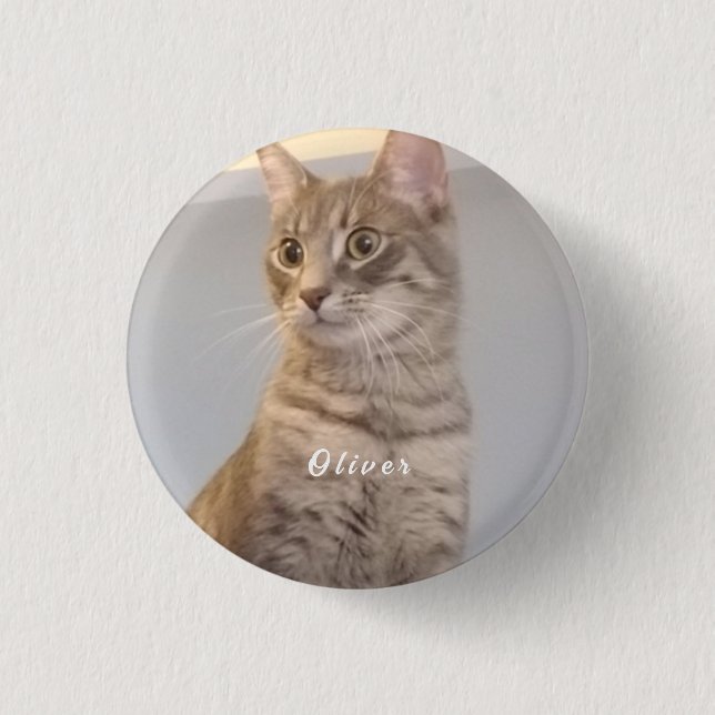 Personalized Name Photo  1 Inch Round Button (Front)