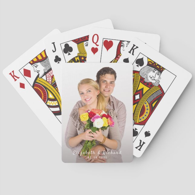 Personalized Name Photo Playing Cards (Back)