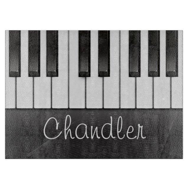 Personalized NAME Pianist Piano Keys Music Teacher Cutting Board (Front)