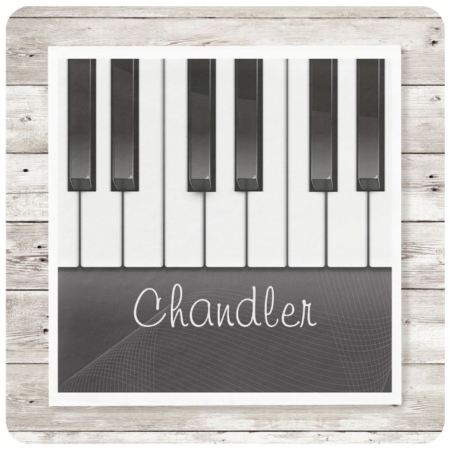 Personalized NAME Pianist Piano Keys Music Teacher Napkin (Creator Uploaded)