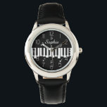 Personalized Name Piano Keyboard Musician's Watch<br><div class="desc">Personalized Name Piano Keyboard Musician's Watch</div>