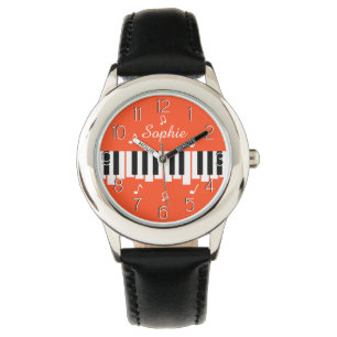 Personalized Name Piano Keyboard Musician's Watch