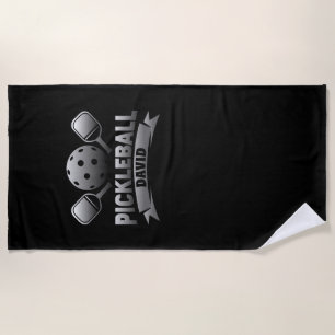 Personalized Name Pickleball Beach Towel