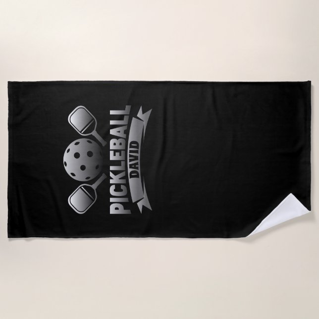 Personalized Name Pickleball Beach Towel (Front)
