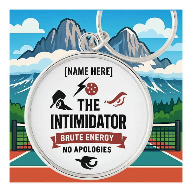 Personalized Name Pickleball Keychain Intimidator (PICKLEBALL PERSONALIZED NAME KEYCHAIN)
