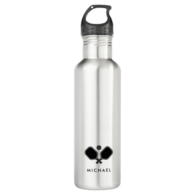 Personalized Name Pickleball Player  710 Ml Water Bottle (Front)
