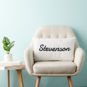 Personalized Name Pillow, Personalized Last Name  Lumbar Pillow