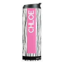 Personalized Name Pink & Black Modern 