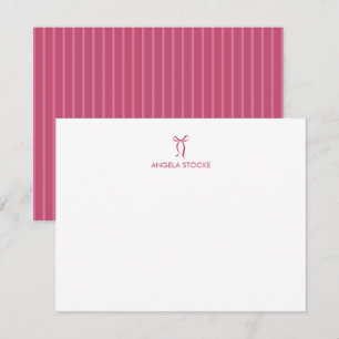 Personalized Name Pink Bow Card