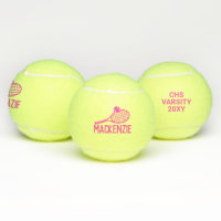 Personalized Name Pink Custom Tennis Balls