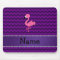 Personalized name pink flamingo purple chevrons