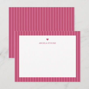 Personalized Name Pink Heart Card