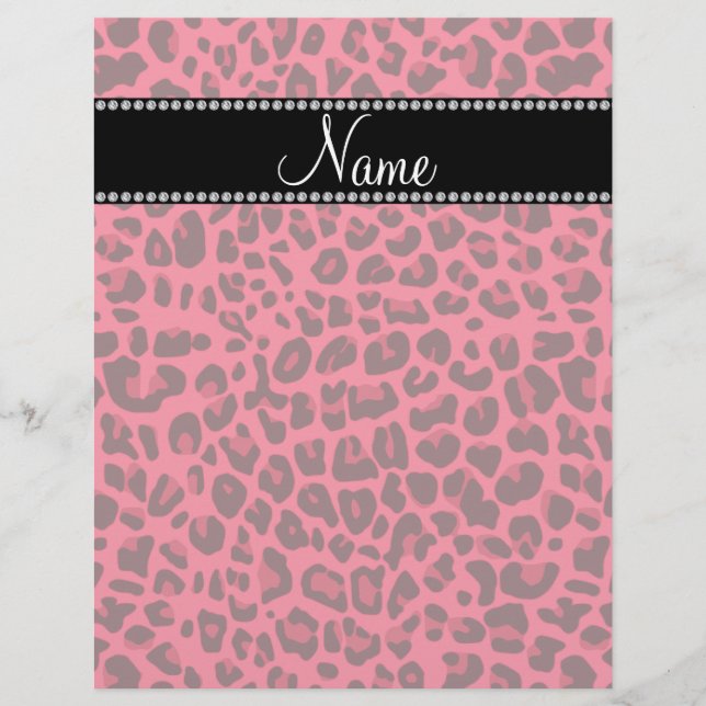 Personalized name pink leopard pattern (Front)