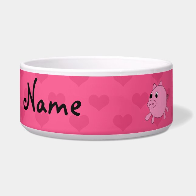 Personalized name pink pig hearts (Front)
