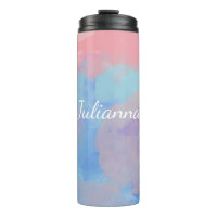 Personalized Name Pink Purple Pastel Watercolor