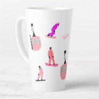 Personalized Name Pink Snowboard Snowboarding