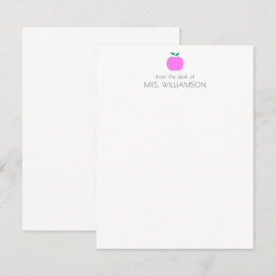 Personalized Name Pink Teacher Appreciation Gift Card