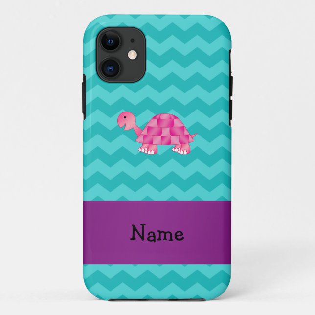 Personalized name pink turtle Case-Mate iPhone case (Back)
