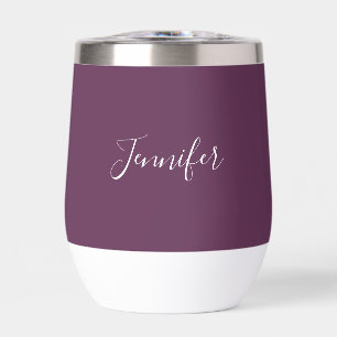 Personalized name Plum Purple Script Simple