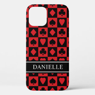 Personalized Name Poker Card Suits iPhone 12 Case