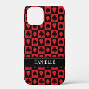 Personalized Name Poker Card Suits iPhone 12 Case