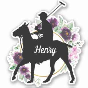 Personalized name polo pony silhouette