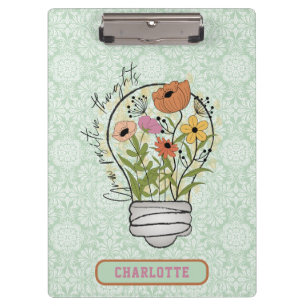 Personalized Name Positive Thoughts Inspirational Clipboard