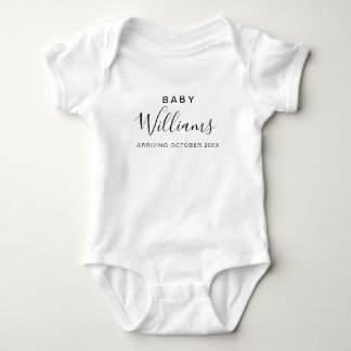 Personalized Name Pregnancy Announcement Baby Bodysuit