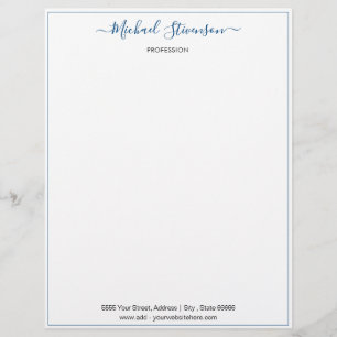 Personalized Name Profession Address Letterhead