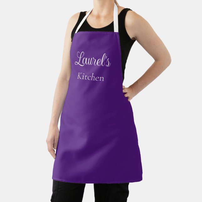 Personalized Name Purple Apron (Insitu)