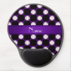 Personalized name purple baseball checkers