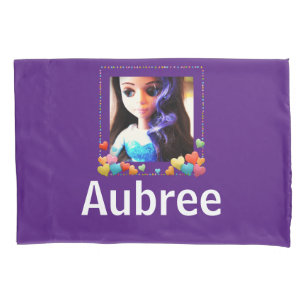 Personalized Name Purple Christian Bedtime Prayer Pillowcase