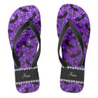 Personalized name purple glitter fancy shoes bows