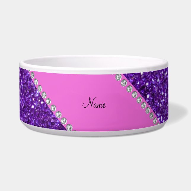 Personalized name purple glitter pink diamonds (Front)