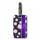 Personalized name purple golf balls tees hearts