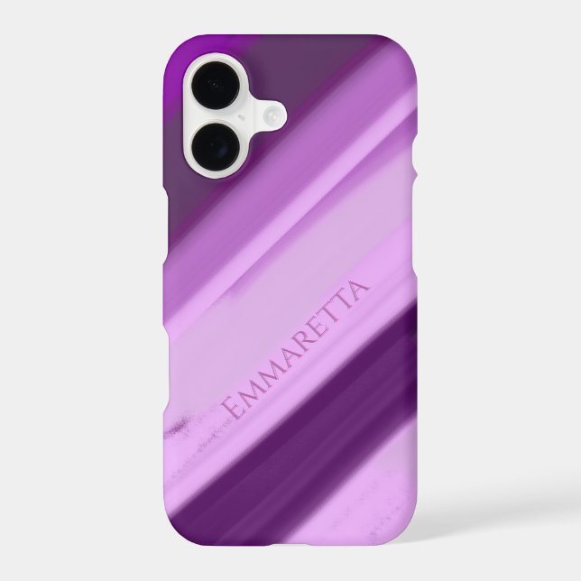 Personalized Name Purple Lavender Stripes  (Back)
