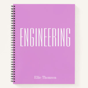 Personalized Name Purple Lilac Engineering Student Notebook