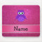 Personalized name purple owl pink glitter