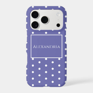 Personalized Name Purple Polka Dots