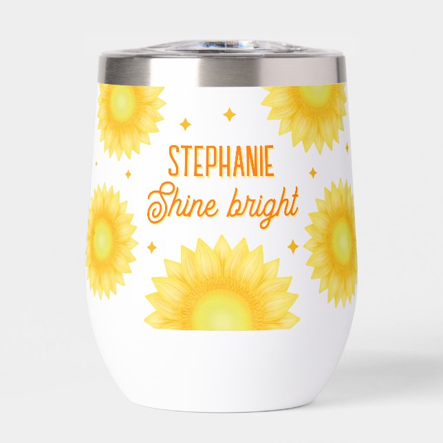 Personalized Name Quote Sunflower Motivational (Front)