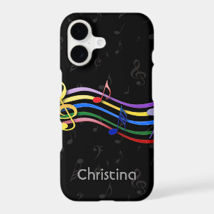 Personalized Name Rainbow Coloured Music Notes