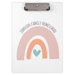 Personalized Name Rainbow Homeschool Clipboard