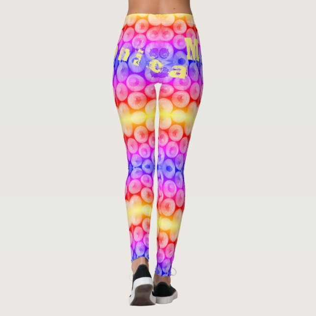 Personalized Name Rainbow Leggings (Back)
