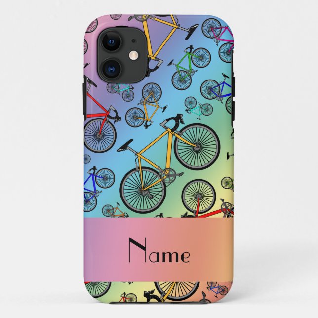 Personalized name rainbow road bikes Case-Mate iPhone case (Back)
