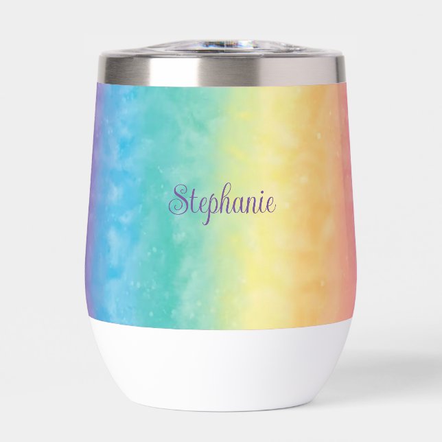 Personalized name Rainbow Script Monogram (Front)