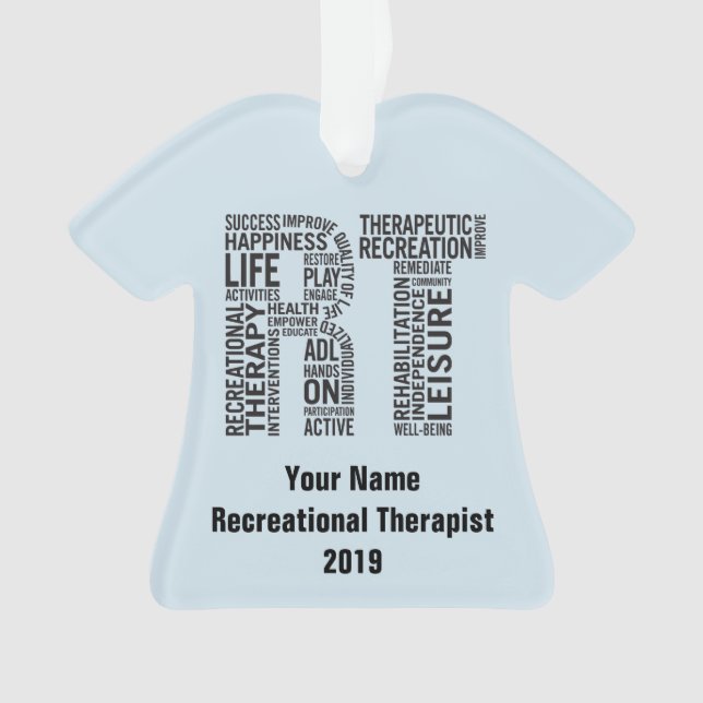 Personalized Name Recreational Therapist RT Ornament (Front)