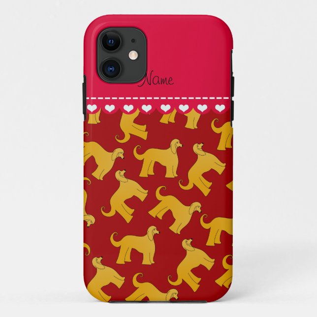 Personalized name red afghan hound dogs Case-Mate iPhone case (Back)