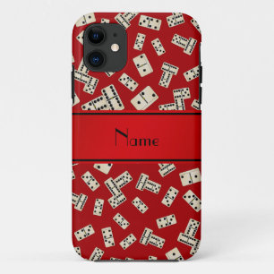 Personalized name red dominos iPhone 11 case